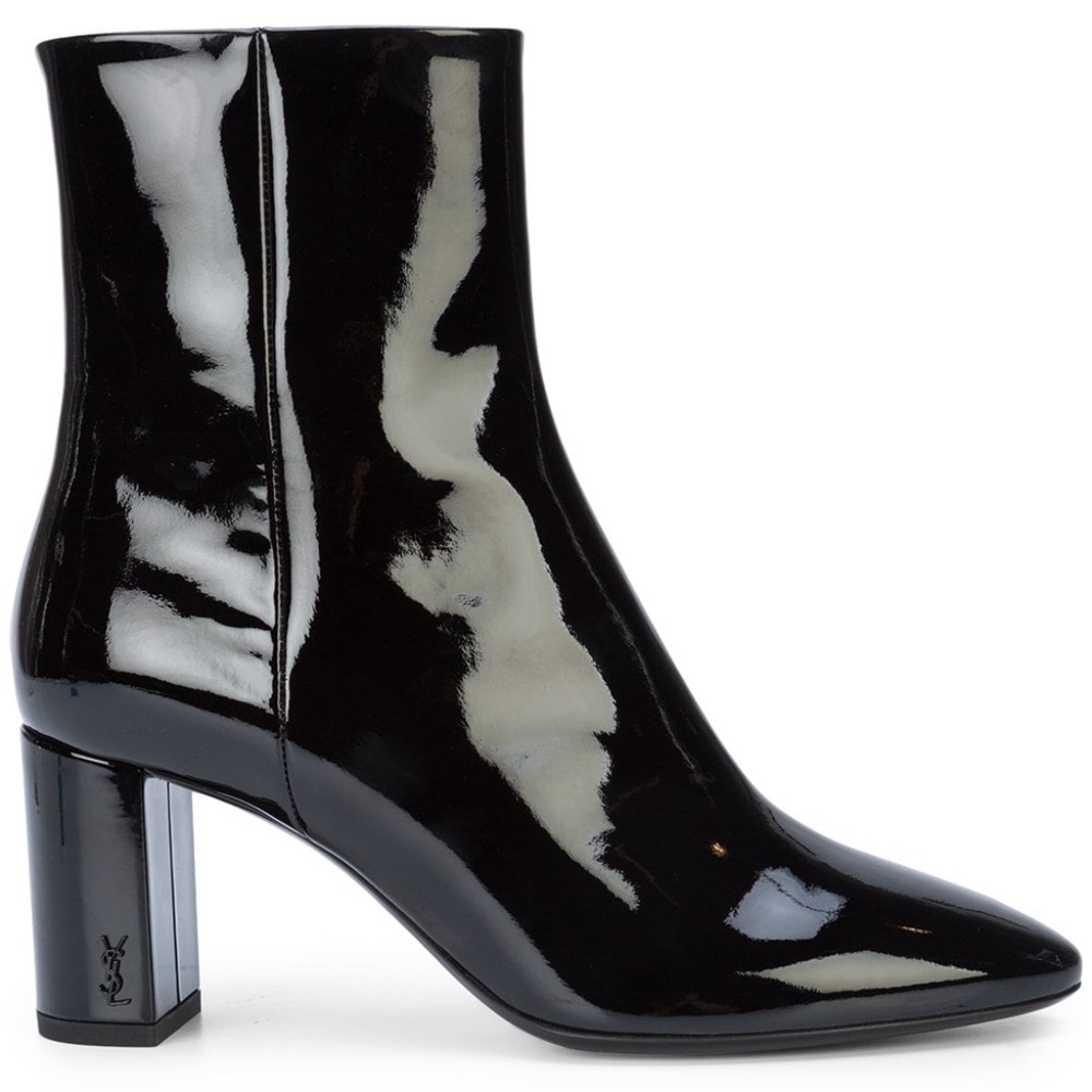 Yves Saint Laurent Patent Leather Ankle Boots
